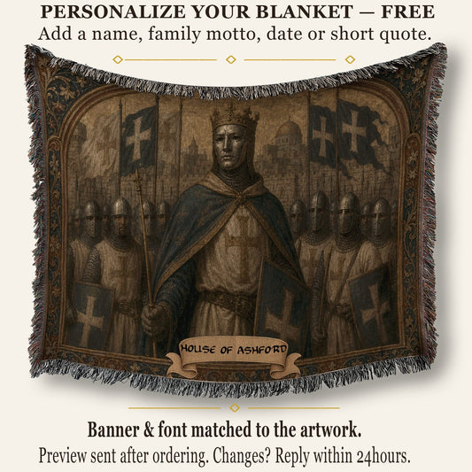 CalmNestStyle Baldwin IV Before His Knights jacquard woven blanket