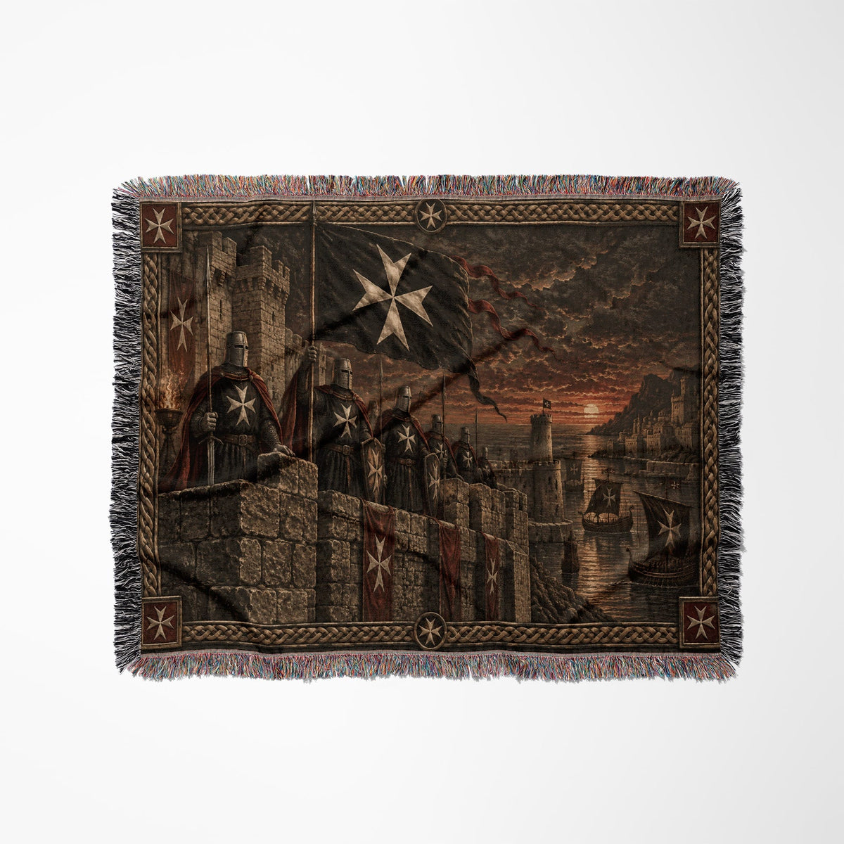 MyDesigns Hospitaller Watch – Harbour of the Galleys jacquard woven blanket