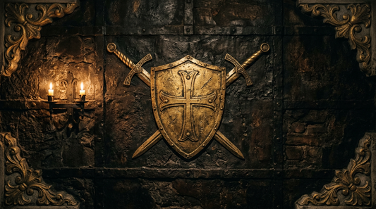 Deus Vult — God Wills It | CalmNestStyle Woven Heritage Blanket