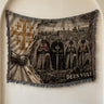 Crusader Knights Kneeling Before Jerusalem Woven Blanket