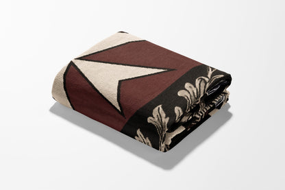 CalmNestStyle Knights Hospitaller Fides Caritas Unitas Dark Woven Blanket jacquard woven blanket