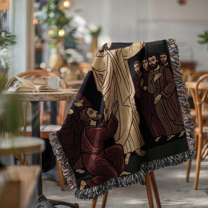 Religious Themed Blanket with Detailed Design Blanket