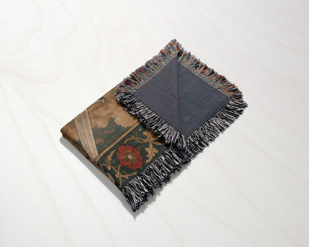 MyDesigns The Templar's Charge I Your Knight on Horseback jacquard woven blanket