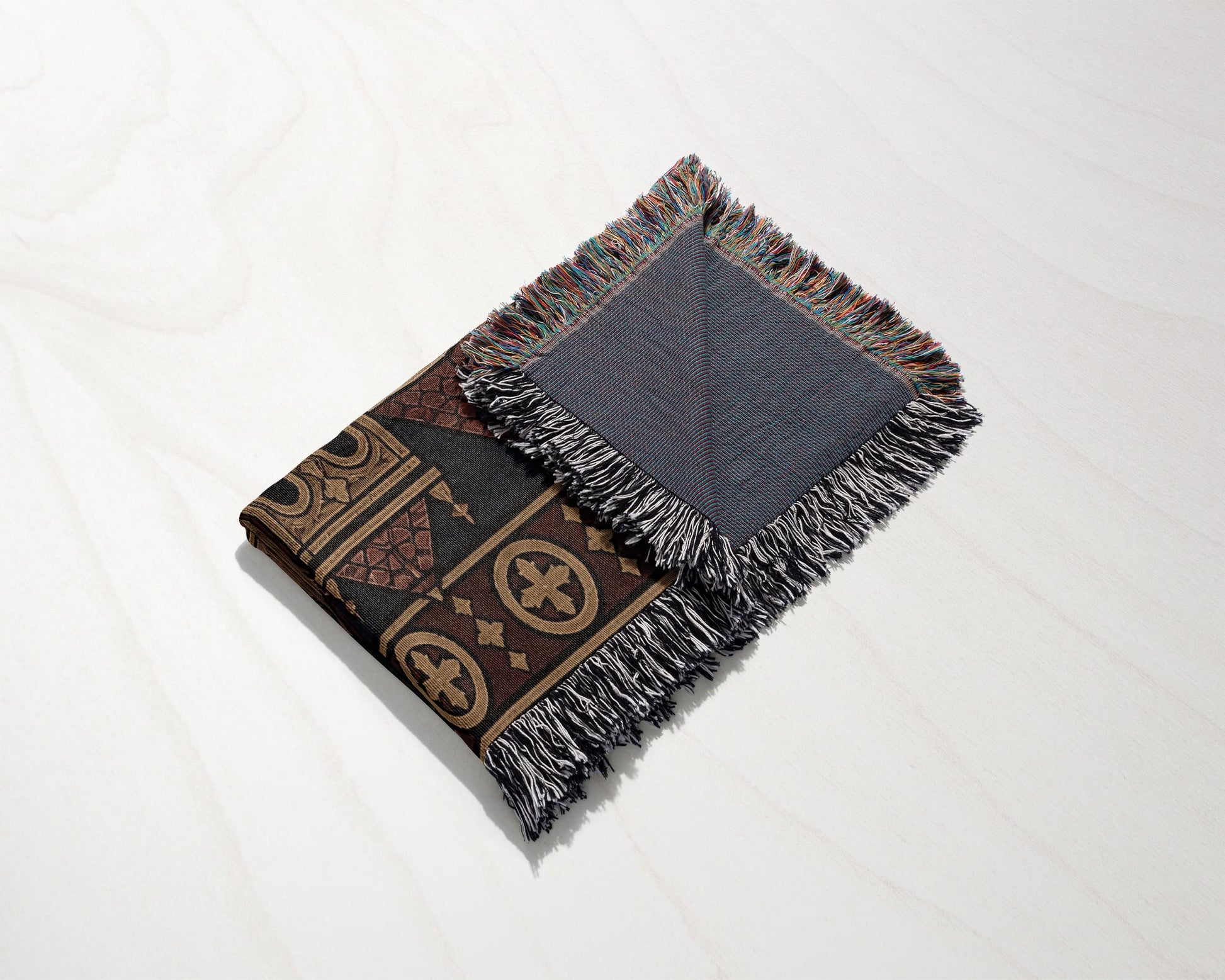 MyDesigns Mystical Supper Horizontal Tapestry - Round Table Orthodox Icon jacquard woven blanket