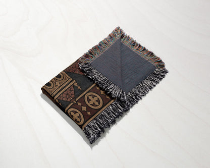 MyDesigns Mystical Supper Horizontal Tapestry - Round Table Orthodox Icon jacquard woven blanket
