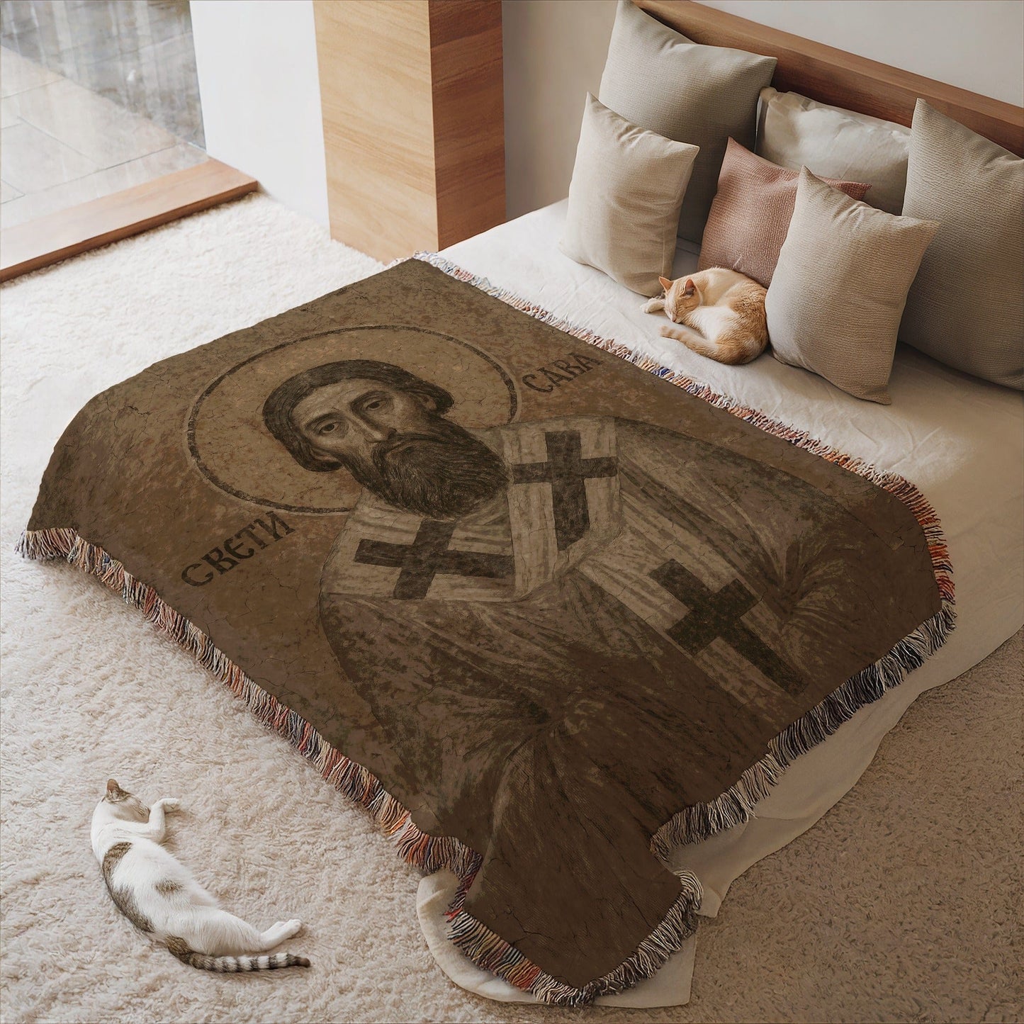 Cozy Saint Inspired Blanket for Home Decor