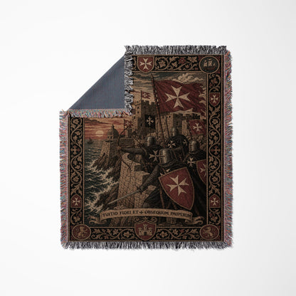 CalmNestStyle Great Siege of Malta Hospitaller Woven Blanket jacquard woven blanket
