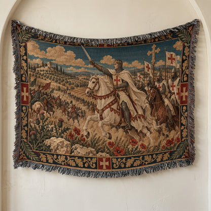 CalmNestStyle Baldwin IV Leading the Charge jacquard woven blanket
