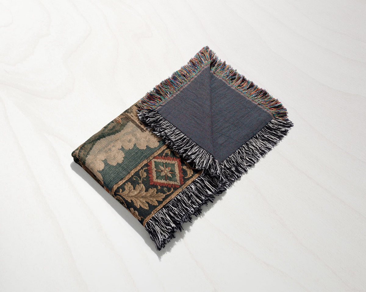 CalmNestStyle Jerusalem on the Hill I Knights and Pilgrims jacquard woven blanket