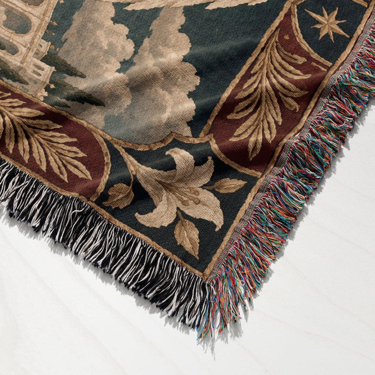 CalmNestStyle Saint Michael the Archangel With Scales jacquard woven blanket