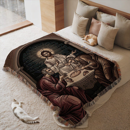 Last Supper Illustration Print Blanket Product