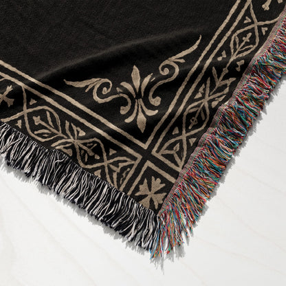 CalmNestStyle Tradition of Service Legacy of Faith Chi-Rho Woven Blanket jacquard woven blanket