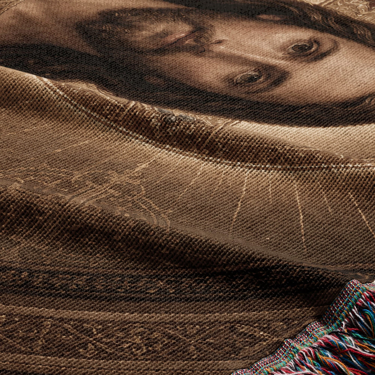 CalmNestStyle The Sacred Heart of Jesus jacquard woven blanket