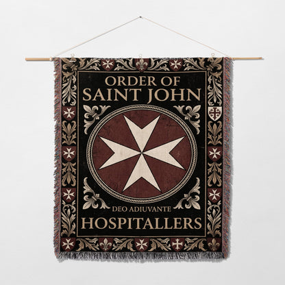 CalmNestStyle Order of Saint John Deo Adiuvante Hospitallers Woven Blanket jacquard woven blanket