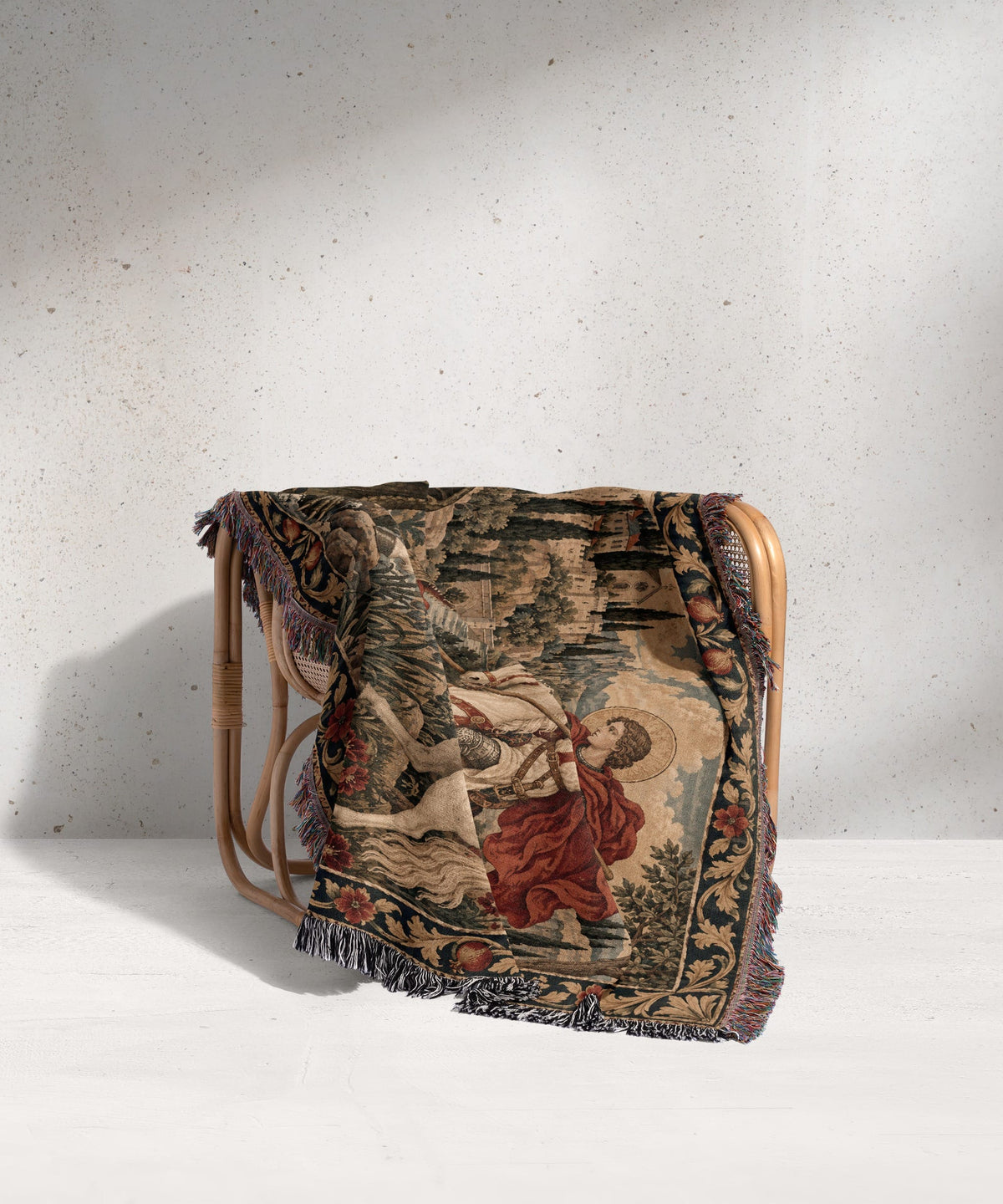 CalmNestStyle Saint George At the River jacquard woven blanket