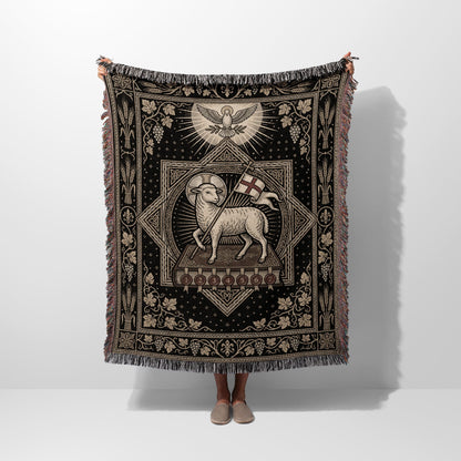 CalmNestStyle Sacred Iconography Woven Blanket jacquard woven blanket