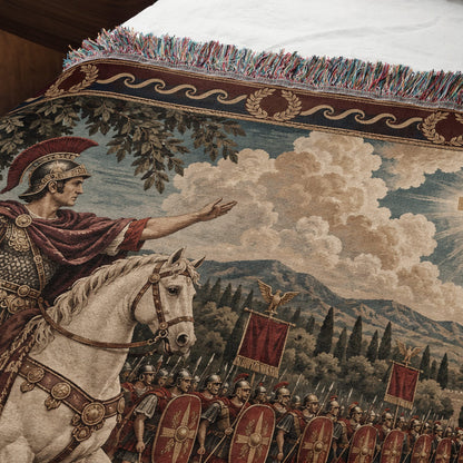 CalmNestStyle Constantine Vision of the Cross jacquard woven blanket