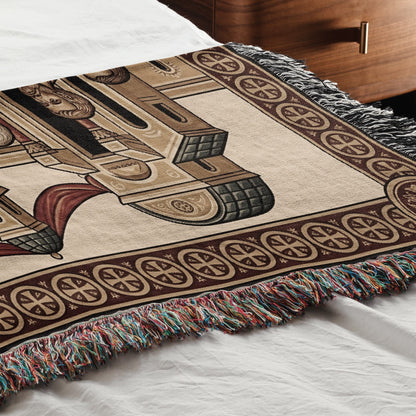 MyDesigns Personalized Last Supper Horizontal Tapestry - Custom Name Date jacquard woven blanket