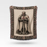 Templar Knight Standing Guard Woven Blanket