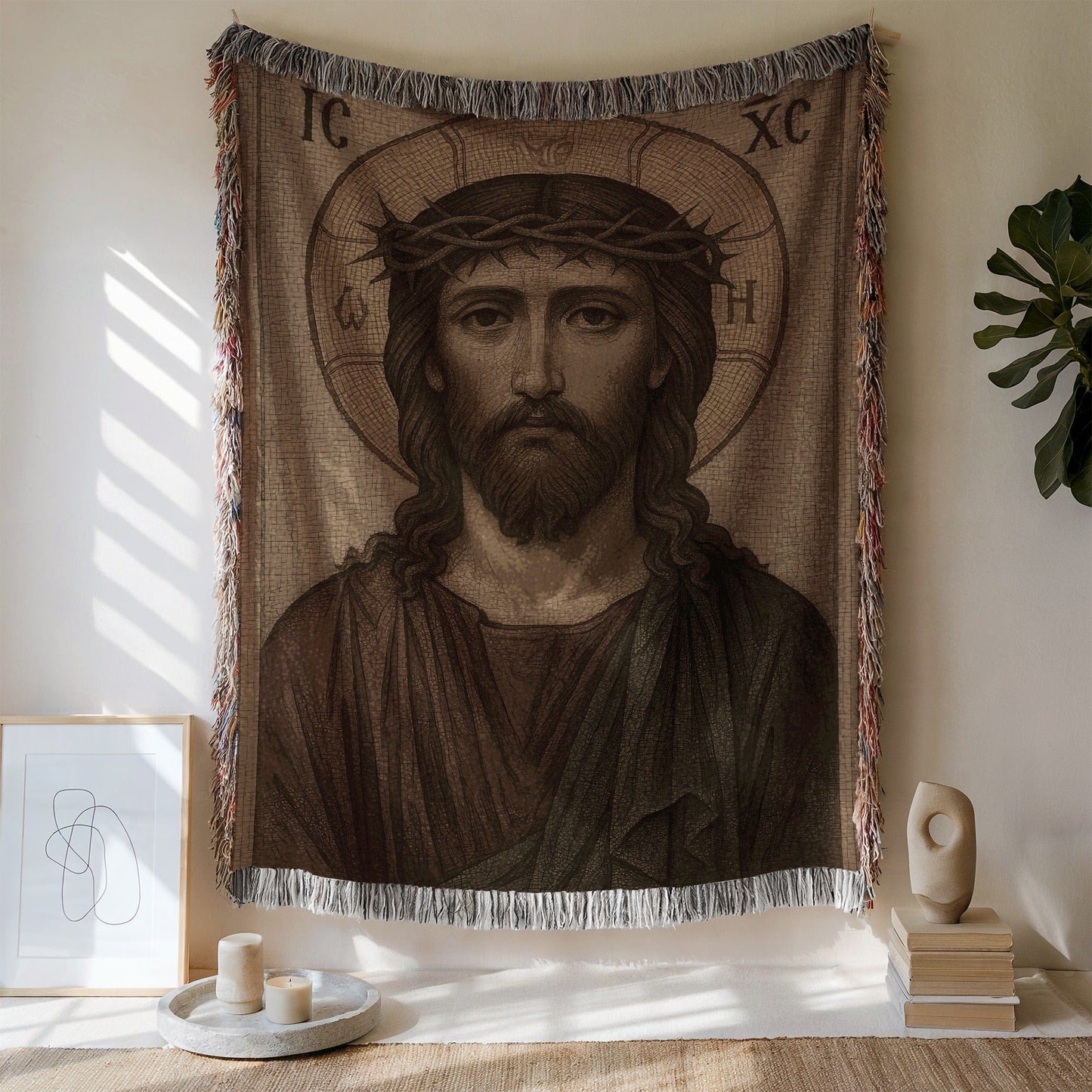 Vintage Jesus Wall Hanging Religious Home Decor