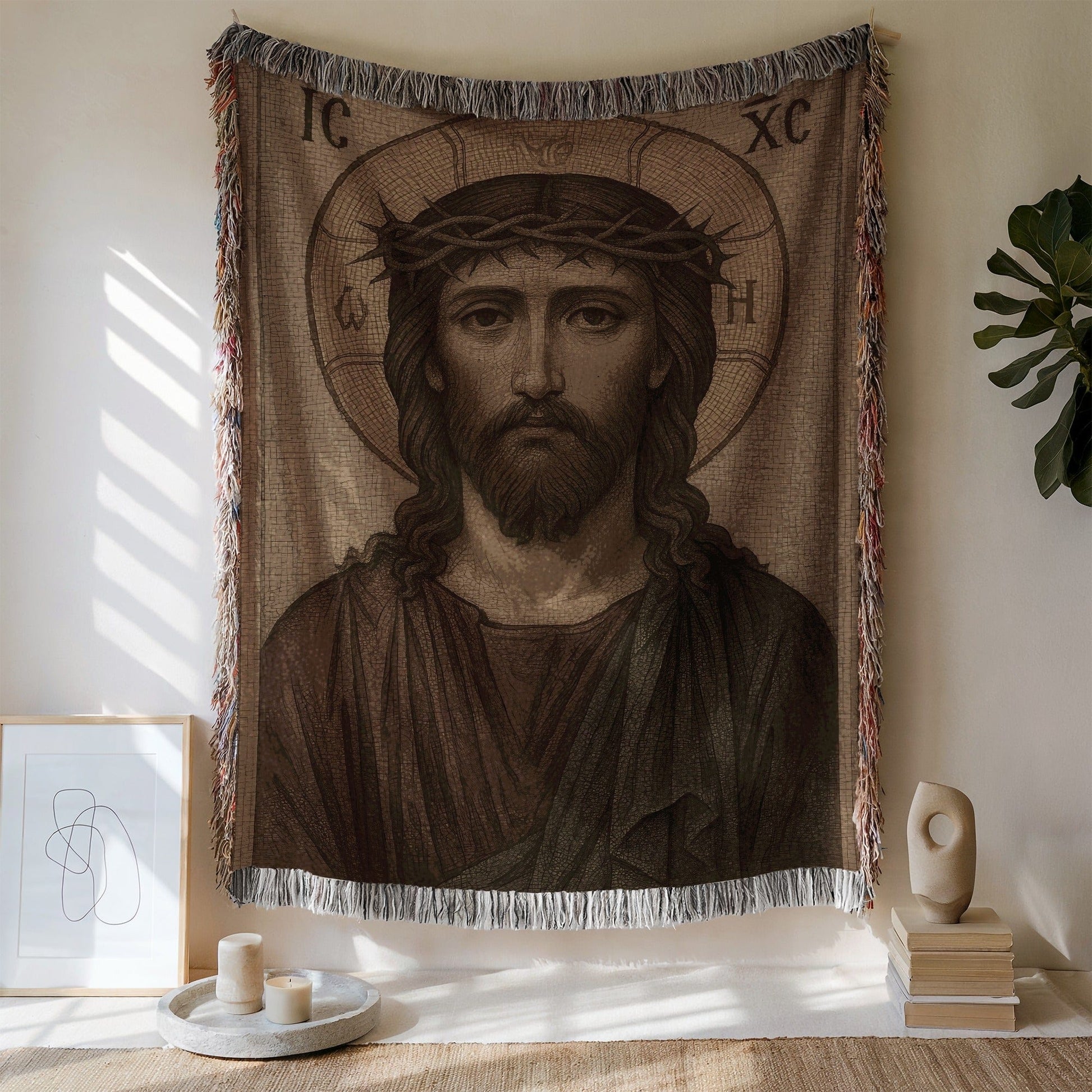Vintage Jesus Wall Hanging Religious Home Decor
