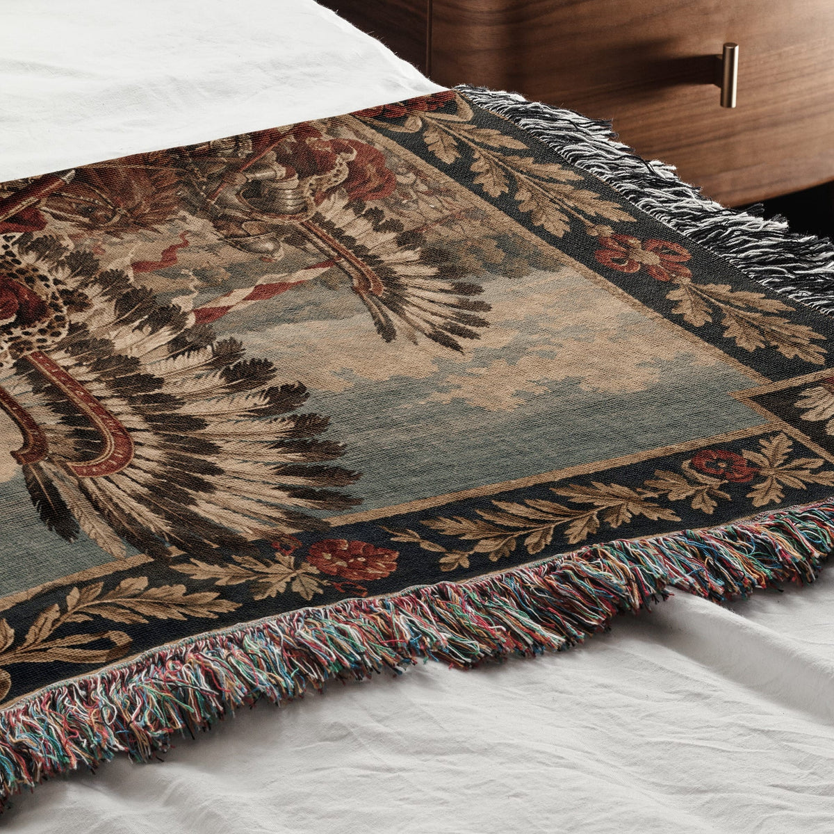 CalmNestStyle The Winged Hussars jacquard woven blanket