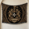 Order of Saint John Hospitallers Round Medallion Crest Woven Blanket