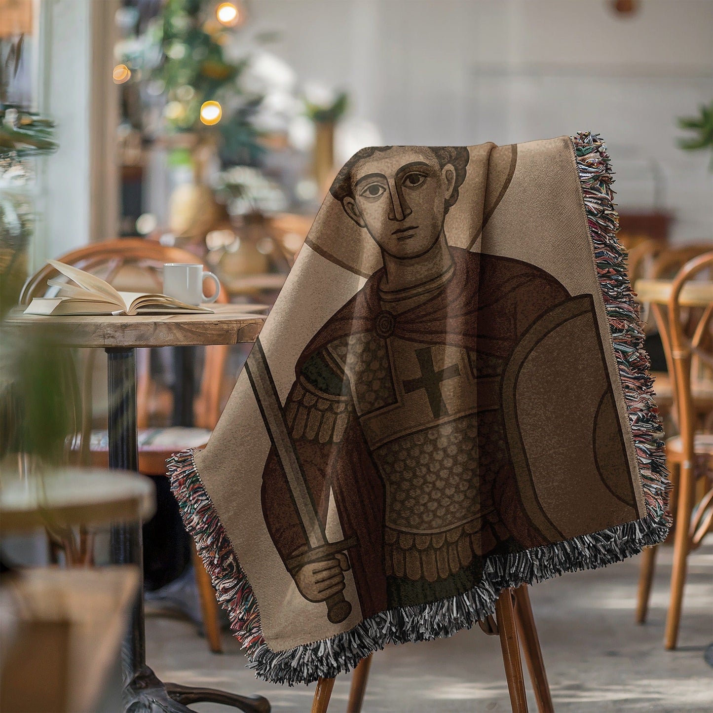 Medieval Knight Tapestry Throw Blanket