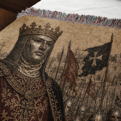 CalmNestStyle Baldwin IV and the Templar Army jacquard woven blanket