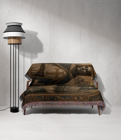 CalmNestStyle Baldwin IV Before His Knights jacquard woven blanket