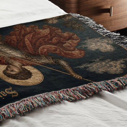 CalmNestStyle Saint George Before the Church jacquard woven blanket