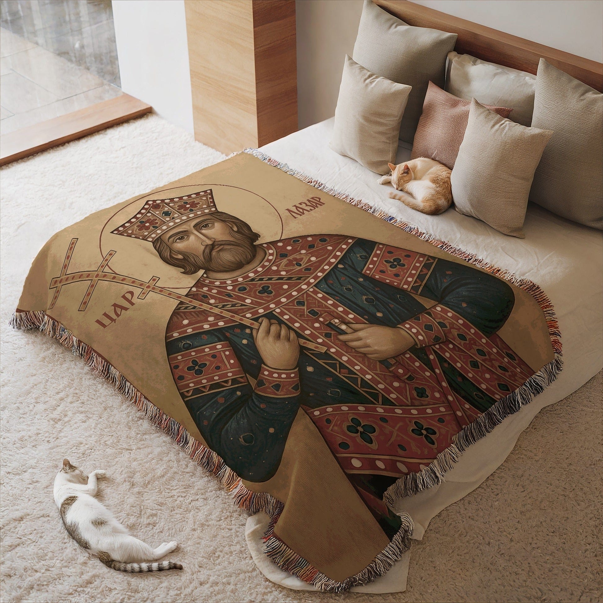 Iconic Art Blanket with Historical Figure Design
