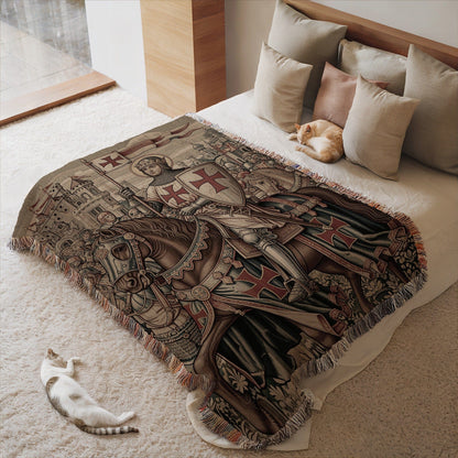 Medieval Knight Theme Blanket for Cozy Home Decor