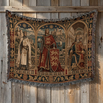 CalmNestStyle Three Kings of Christendom jacquard woven blanket