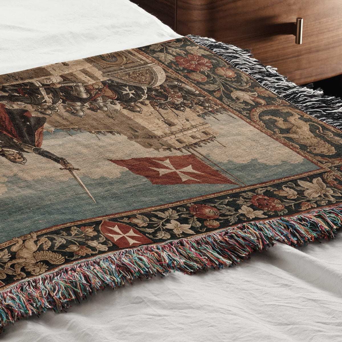 CalmNestStyle Great Siege of Malta 1565 Tapestry Woven Blanket jacquard woven blanket