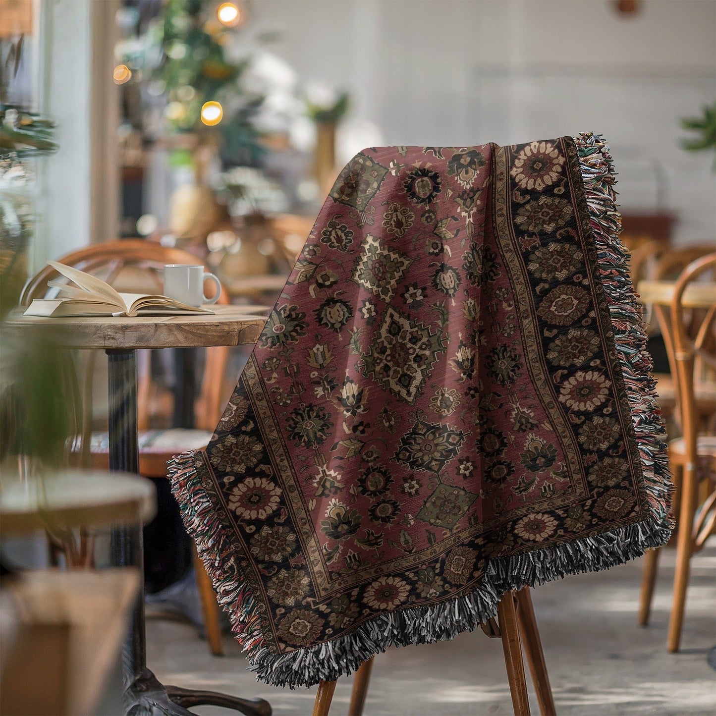 Elegant Patterned Tapestry Blanket Home Decor Product