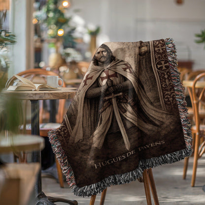 Hugues de Payens Print Decorative Cozy Blanket