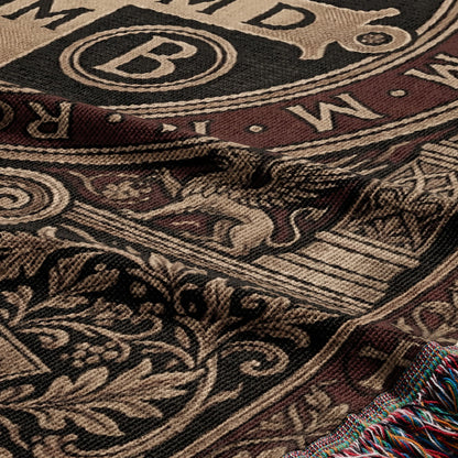 CalmNestStyle Sacred Benedict Medal Artistry Woven Blanket jacquard woven blanket