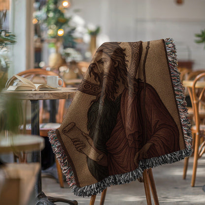 Artistic Depiction Blanket with Religious Icon Design