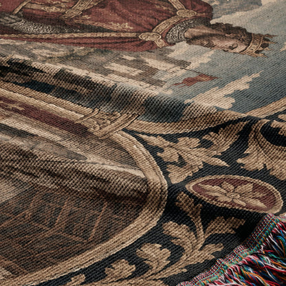 CalmNestStyle Kings of Christendom Triptych jacquard woven blanket