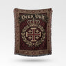 Regal Crown & Laurel Deus Vult Woven Blanket