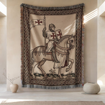 Medieval Knight and Horse Art Wall Hanging Tapestry