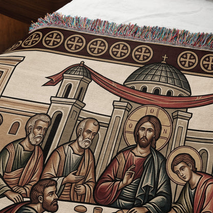 MyDesigns Personalized Mystical Supper Horizontal Tapestry - Custom Name jacquard woven blanket