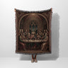 Last Supper Jesus Disciples Gothic Arches Woven Blanket