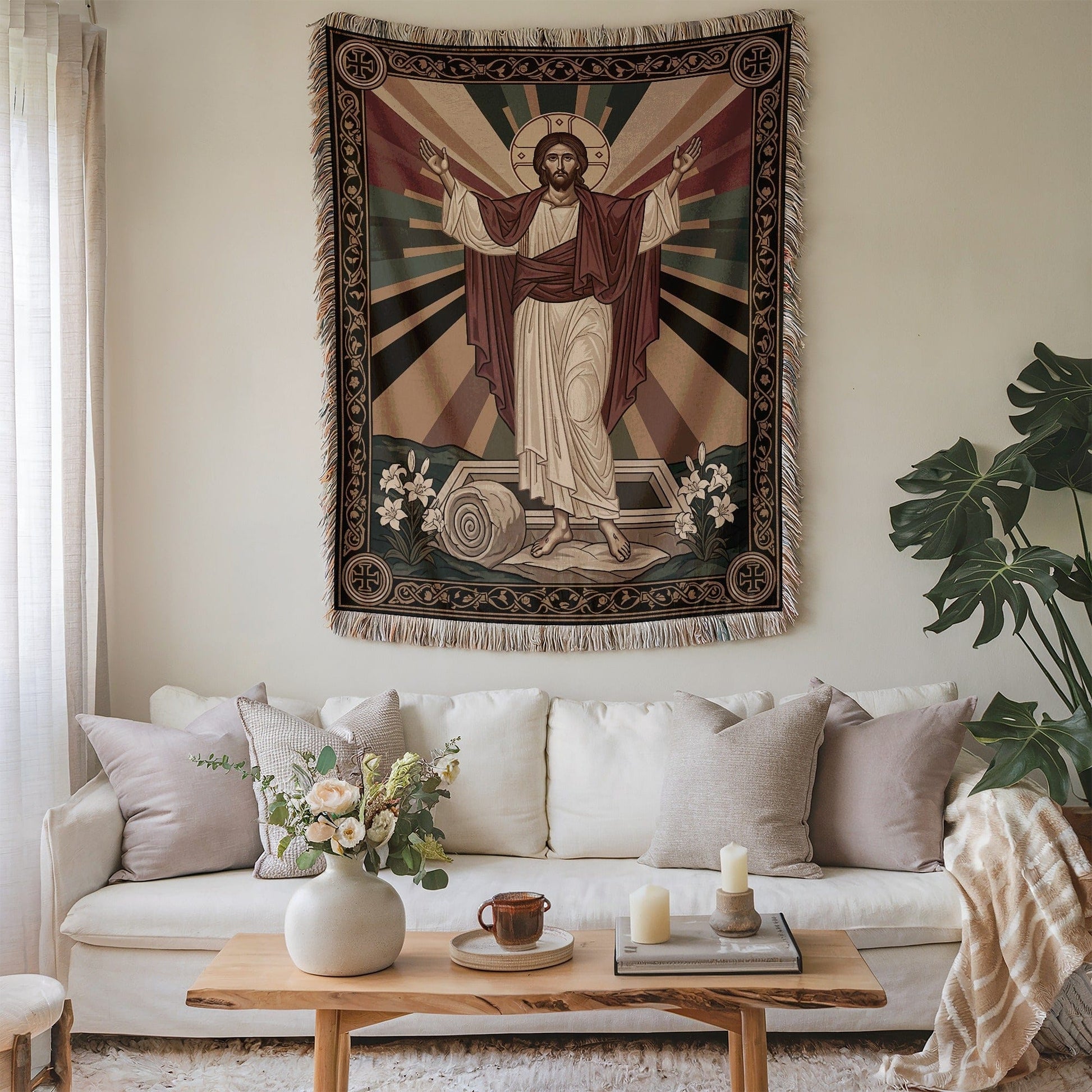 Religious Iconography Tapestry Wall Hanging Product