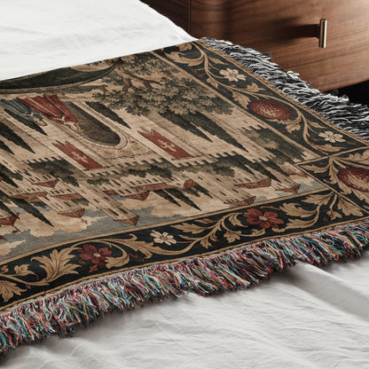 CalmNestStyle Saint George Before the Walled Town jacquard woven blanket