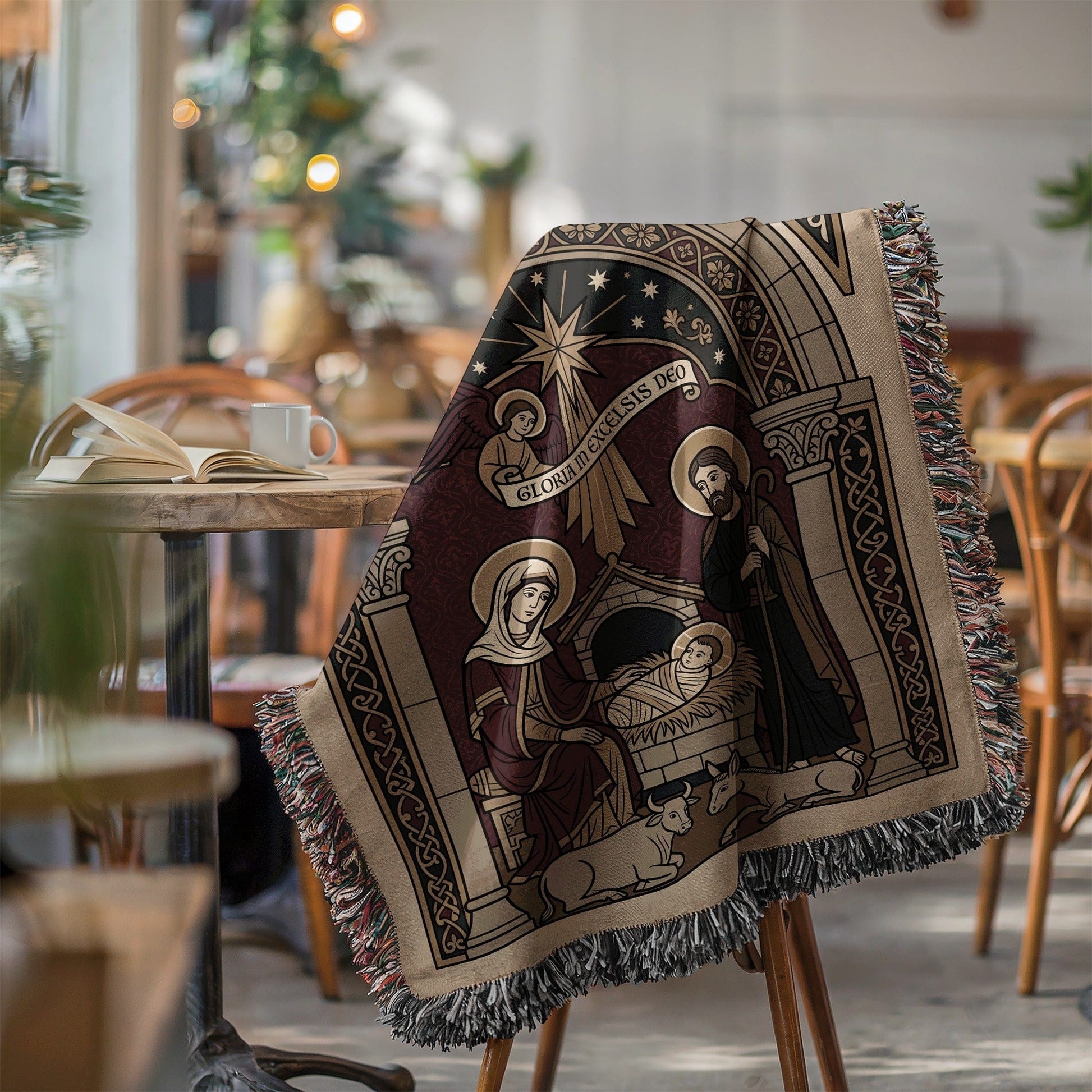 Nativity Scene Artistic Decor Throw Blanket Product