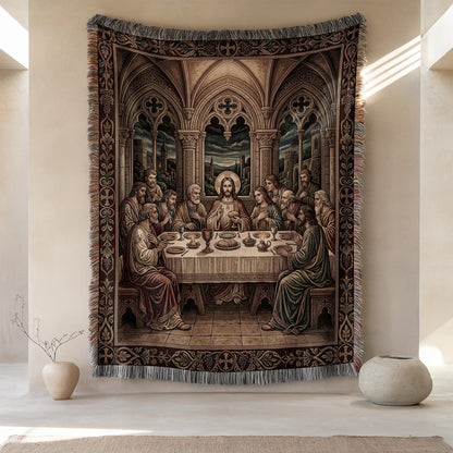 The Last Supper Detailed Artwork Decorative Tapestry