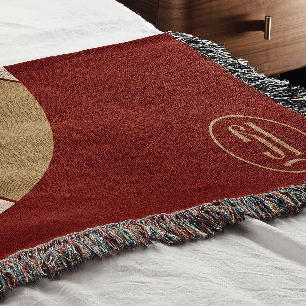 CalmNestStyle Mandylion Holy Face of Christ Flag Woven Blanket jacquard woven blanket