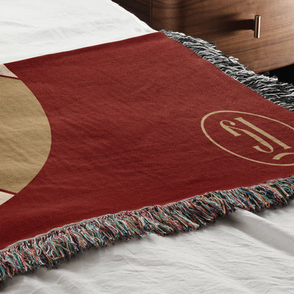 CalmNestStyle Mandylion Holy Face of Christ Flag Woven Blanket jacquard woven blanket